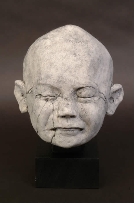 Anna Gillespie contemporary British Sculpture Cracked Head