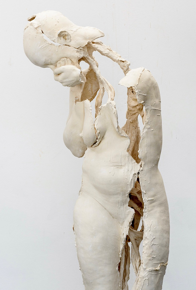 Portrait; Plaster, mixed media