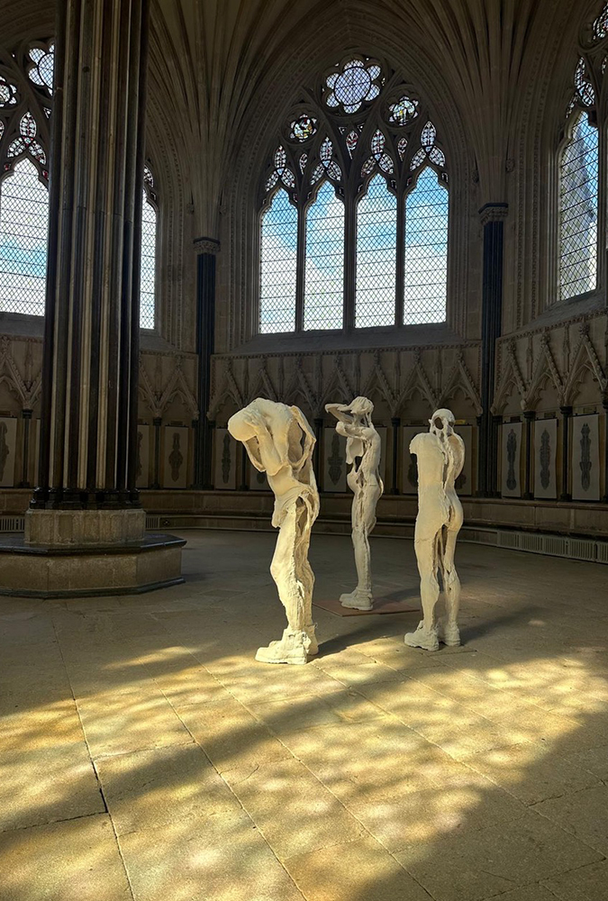 Wells Cathedral; Plaster, mixed media