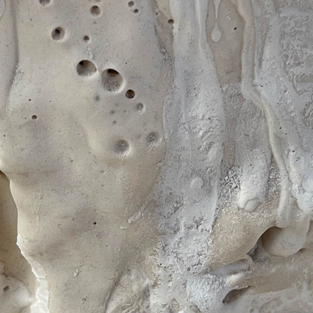 Portrait; Plaster, mixed media