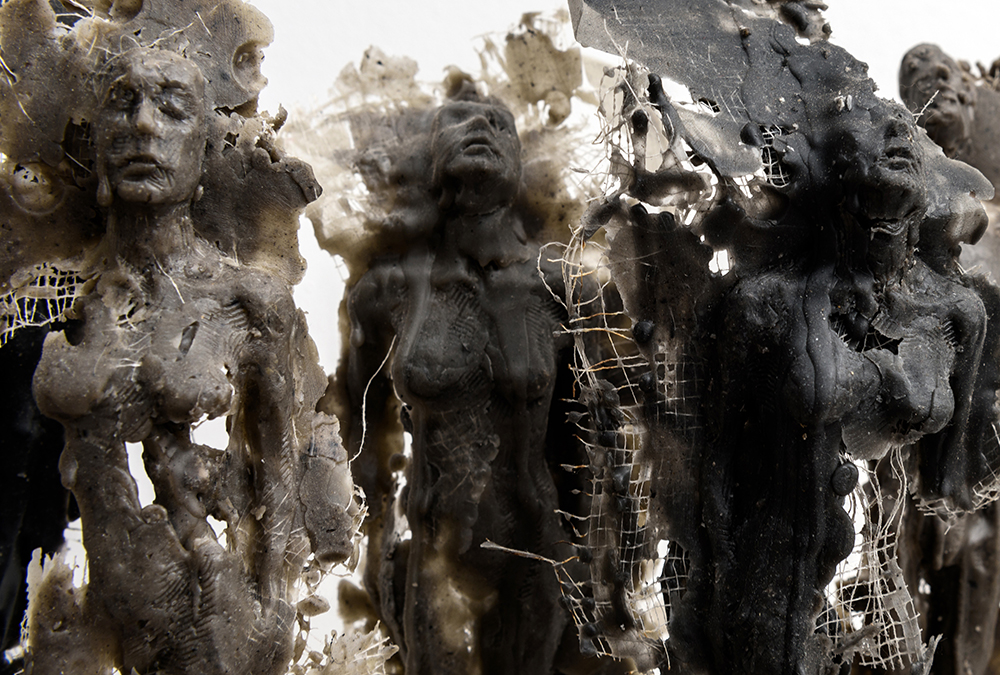 Portrait; Wax, Ash & Scrim